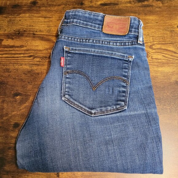 Levi's Jeans Size 28 Low Rise 711 Skinny Medium Light Wash Stretch Denim Western - Picture 3 of 13